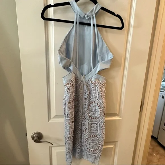 Hello Molly No Hesitation Dress - Baby Blue & Nude - Picture 11 of 14